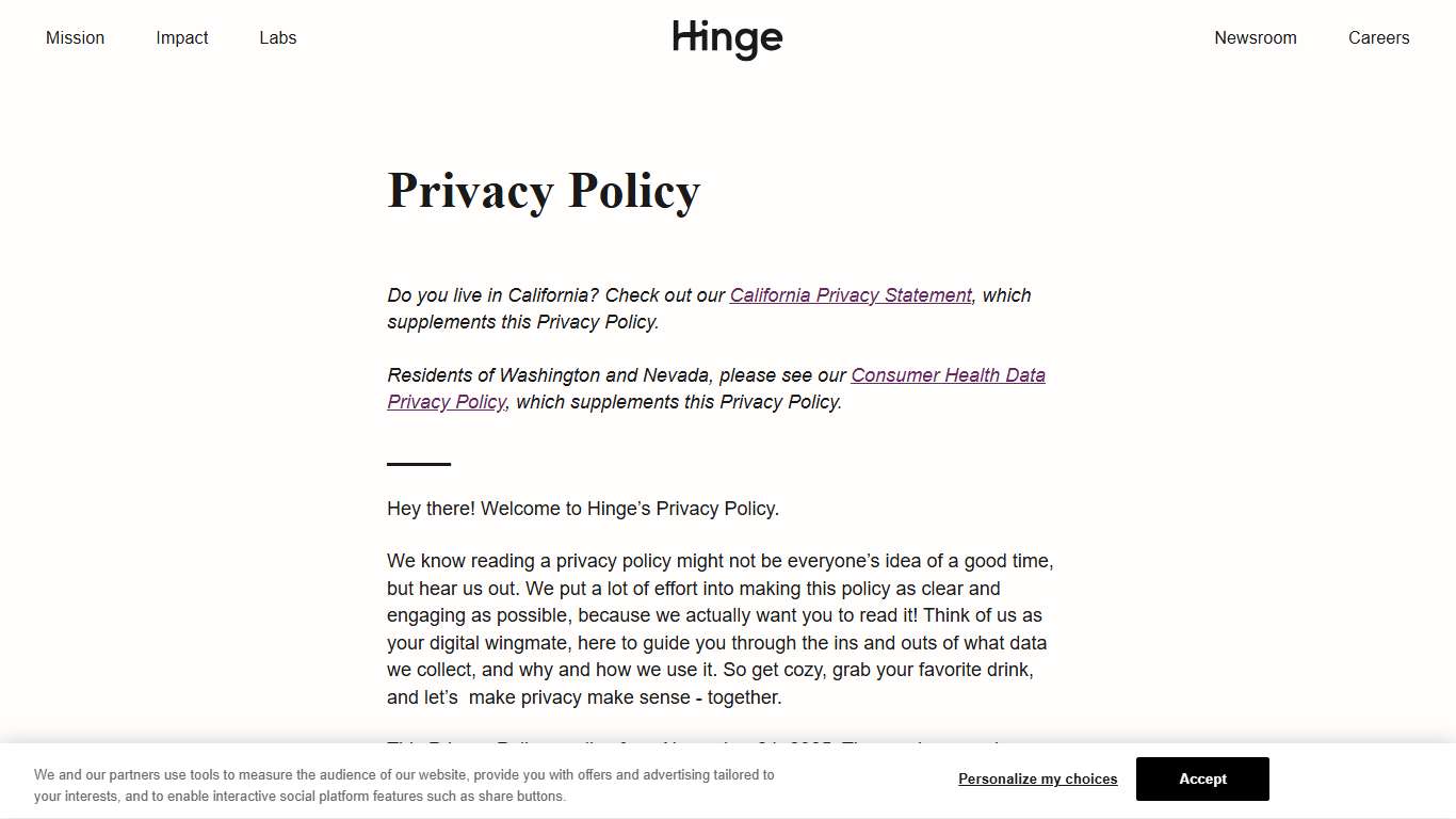 Privacy Hinge